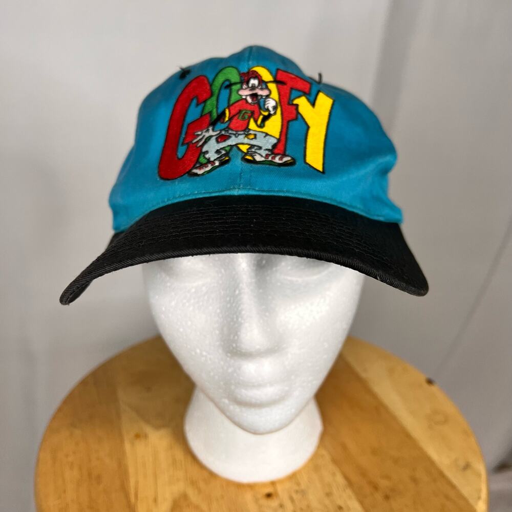 Vintage Teal and Black Goofy Baseball Cap